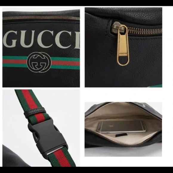 Authentic Gucci logo leather belt bag. - Picture 5 of 8